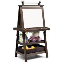 Kids Art Easel 3 in 1 Double-Sided Whiteboard Chalkboard W/ Paper Roll