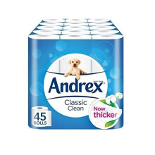 Andrex Classic Toilet Tissue White ~ 45 Rolls