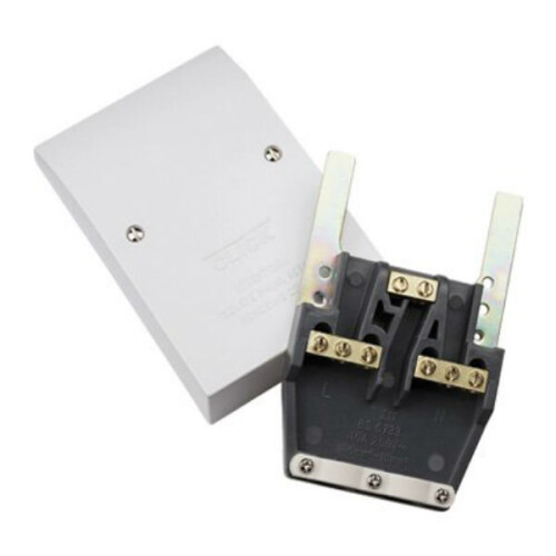 Click PRW217 Easyfit Dual Cooker Cable Connection Outlet Plate 45A