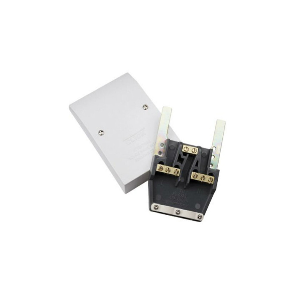 Click Prw217 Easyfit Dual Cooker Cable Connection Outlet Plate 45A