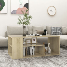vidaXL Coffee Table Sonoma Oak Engineered Wood End Side Center Accent Table