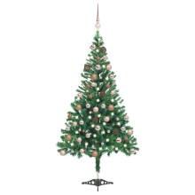 vidaXL Artificial Pre-lit Christmas Tree with Ball Set Xmas Tree 564 Branches