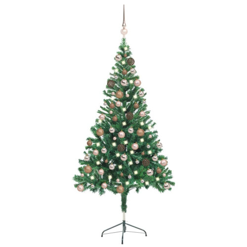 VidaXL vidaXL Artificial Pre-lit Christmas Tree with Ball Set Xmas Tree 380 Branches