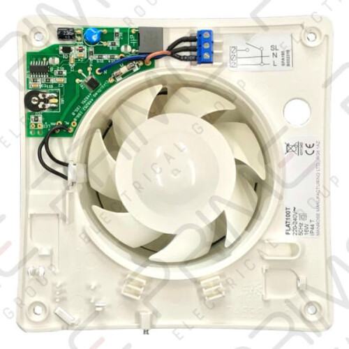 Manrose Manrose FLAT100T Axial Extractor Fan 100 mm / 4 Inch (Timer Model) 1
