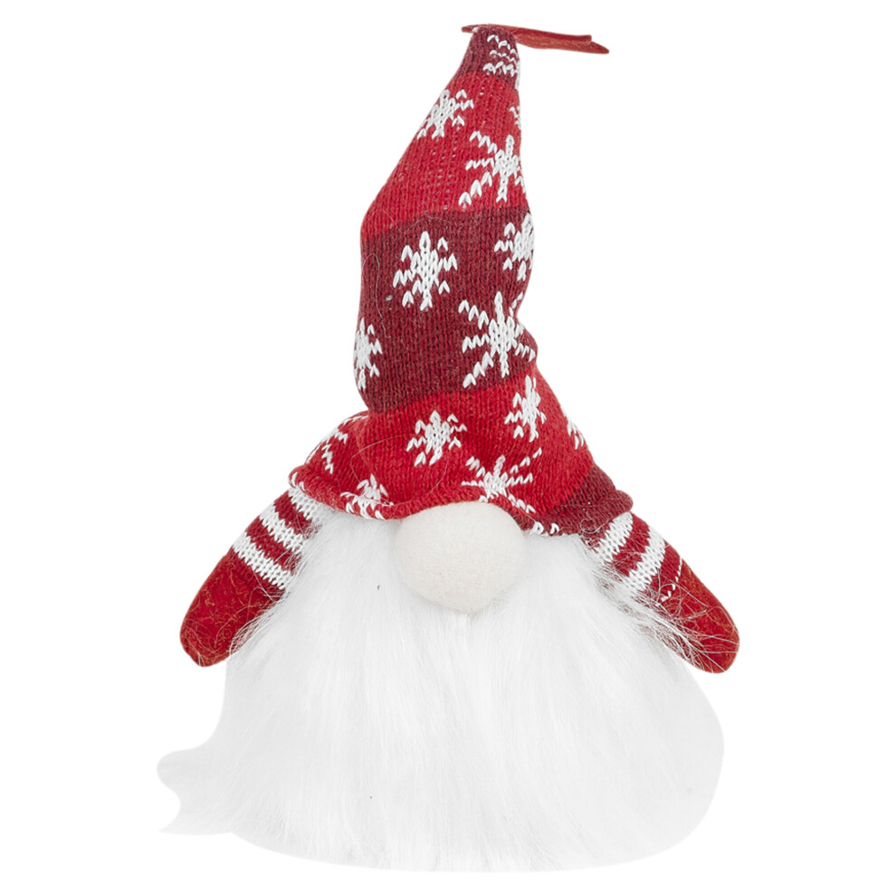 (Grey, 28cm Medium) Christmas LED Light Up Gnome Head with Hat Faceless Gonk Plush Doll Toy Ornament