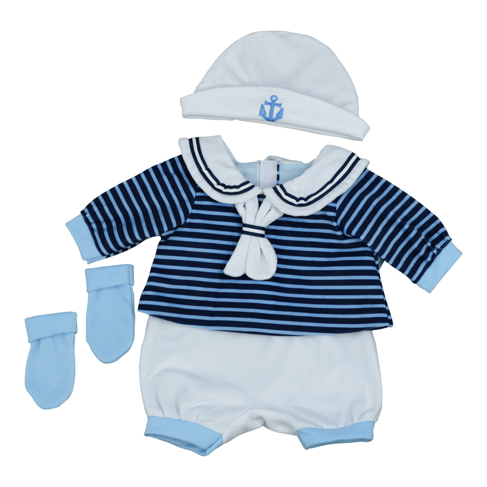 (Blue Sailor Boy Outfit) The Magic Toy Shop 20" Lifelike Reborn Dolls Clothes Handmade Outfit Girl Boy Toy Dress