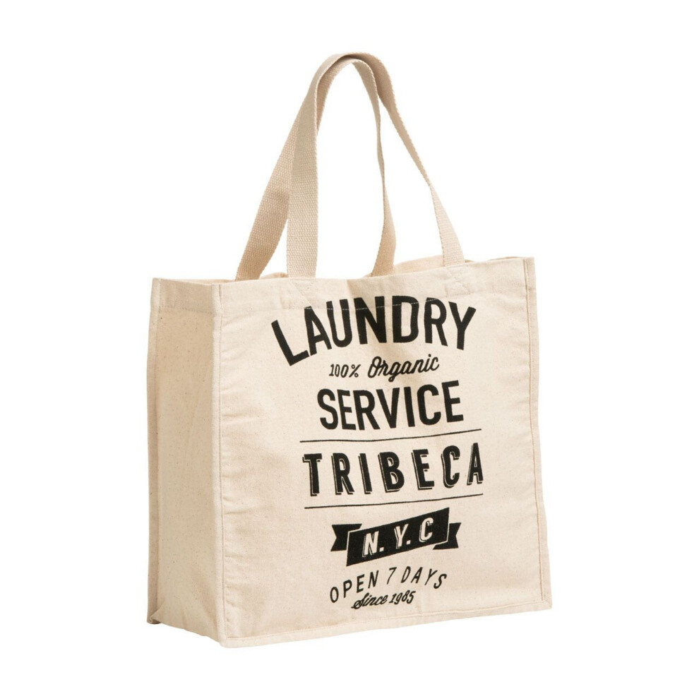 Premier Housewares Laundry Shopping Bag Lightweight Stylish Cream