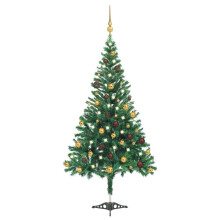 vidaXL Artificial Pre-lit Christmas Tree with Ball Set Xmas Tree 910 Branches