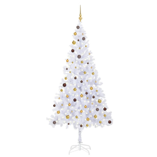 VidaXL vidaXL Artificial Pre-lit Christmas Tree with Ball Set Xmas Tree 910 Branches