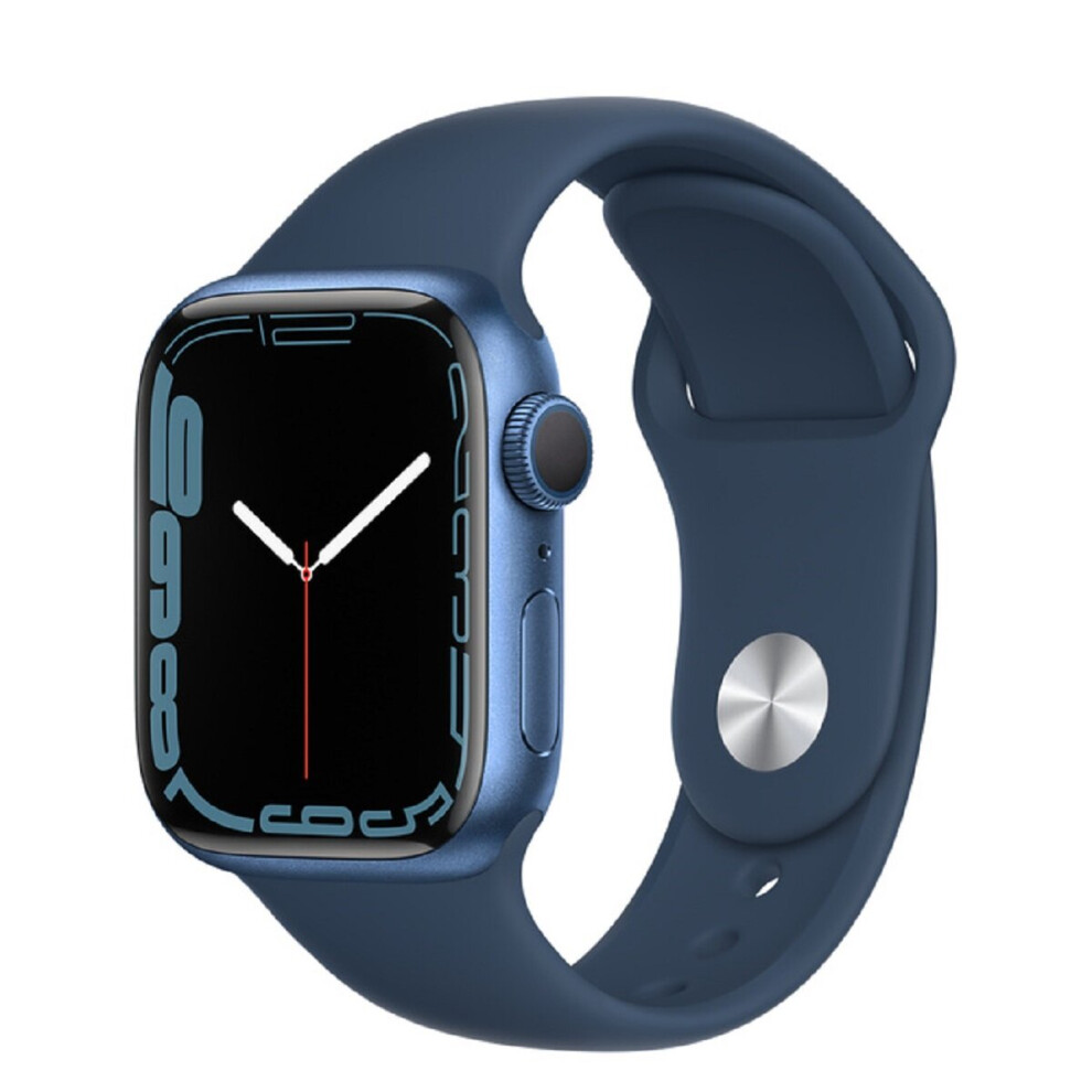 Apple Watch Series 7 GPS 41mm Blue Aluminium Case with Blue Sport Band