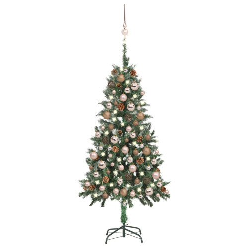 VidaXL vidaXL Artificial Pre-lit Christmas Tree with Ball Set and Pine Cones Decor
