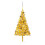 VidaXL vidaXL Artificial Pre-lit Christmas Tree with Ball Set Xmas Tree Gold PET 1