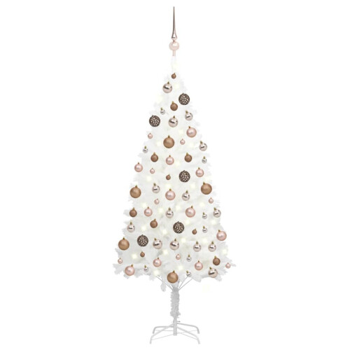 VidaXL vidaXL Artificial Pre-lit Christmas Tree with Ball Set Artificial Tree White