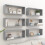 VidaXL vidaXL 6x Wall Shelf Concrete Grey Engineered Wood Wall-Mounted Floating Shelf 1