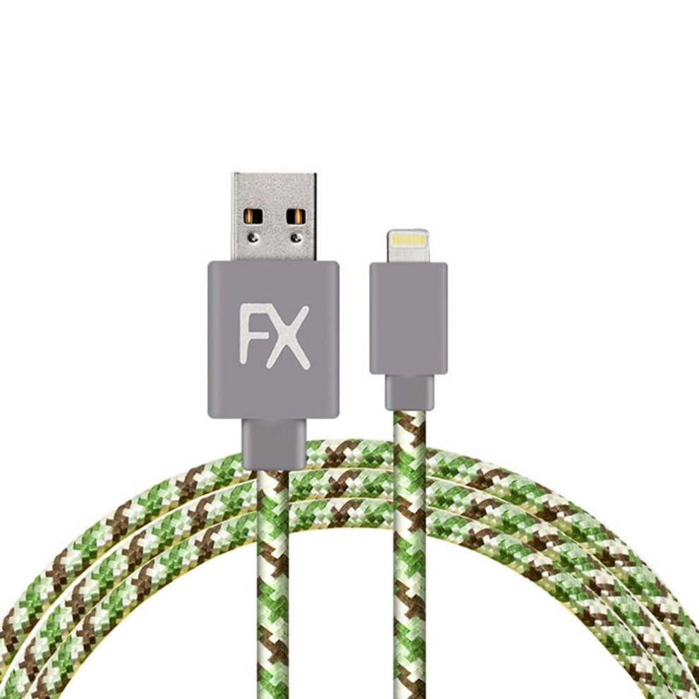 AQ Charging Lead USB to Lightning Cable Nylon Braided 3M - CAMOUFLAGE