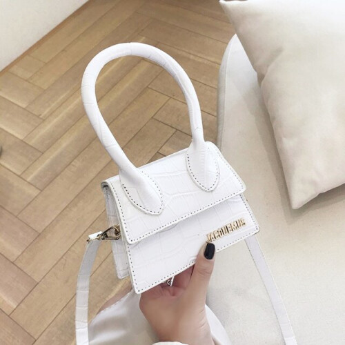 (white China, 15X6X11cm) Sac Luxuy Brand PU Leather Shoulder Bag Women Handbag 2021 Fashion Letter Design Mini Crossbody Bag Office Lady Tote Small Purse