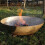 50cm Rust Portable Fire Pit Rusty Fire Bowl Camping Barbecue Steel 6