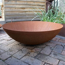 Mild Steel 70cm Rust Fire Portable Pit Fire Bowl Camping Barbecue
