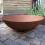 Mild Steel 70cm Rust Fire Portable Pit Fire Bowl Camping Barbecue 1