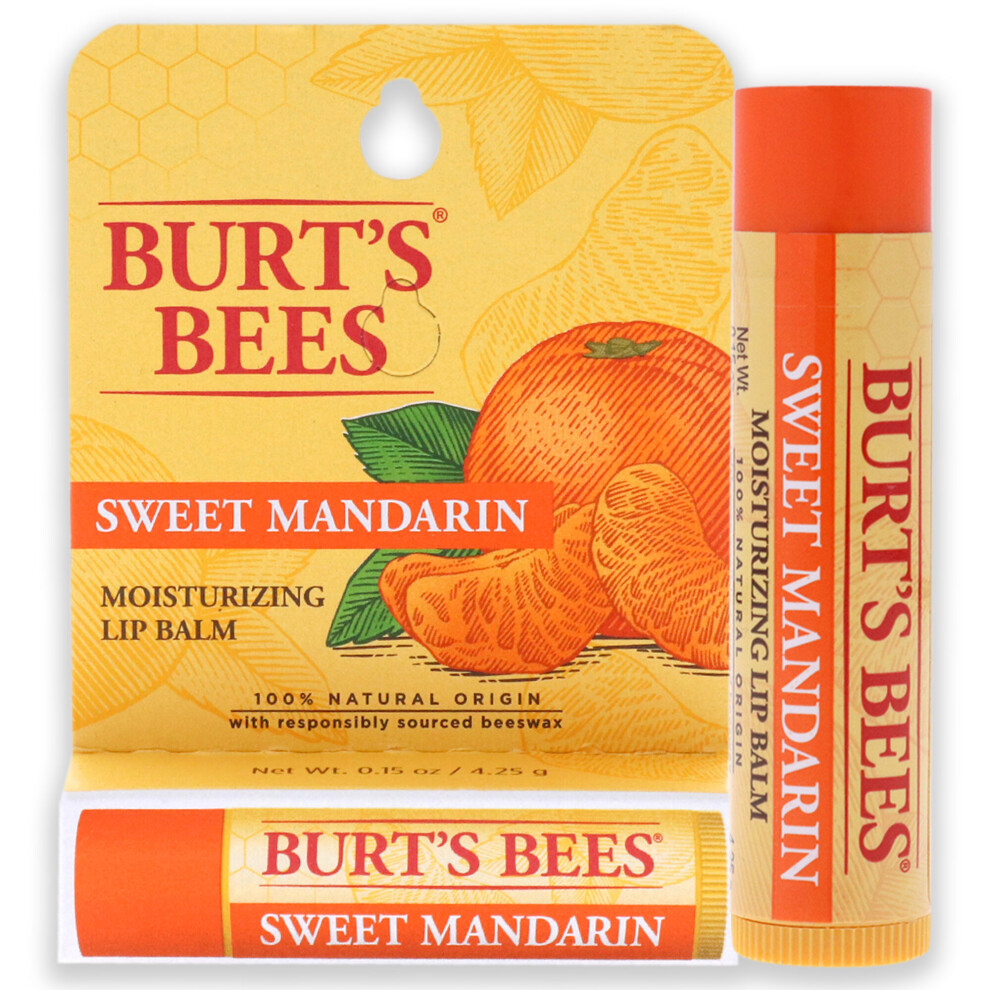 Burts Bees Sweet Mandarin Moisturizing Lip Balm for Unisex 0.15 oz Lip Balm