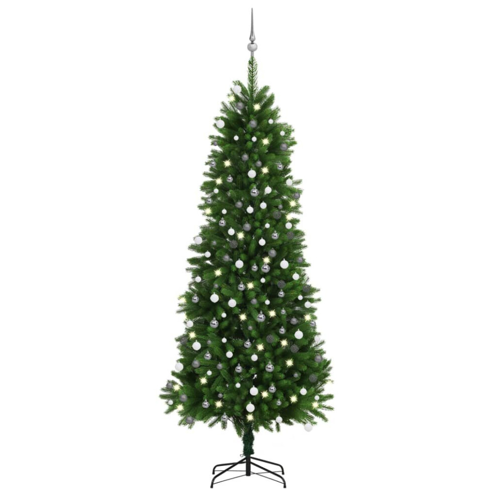 Vidaxl Artificial Pre-Lit Christmas Tree With Ball Set Artificial Tree Green