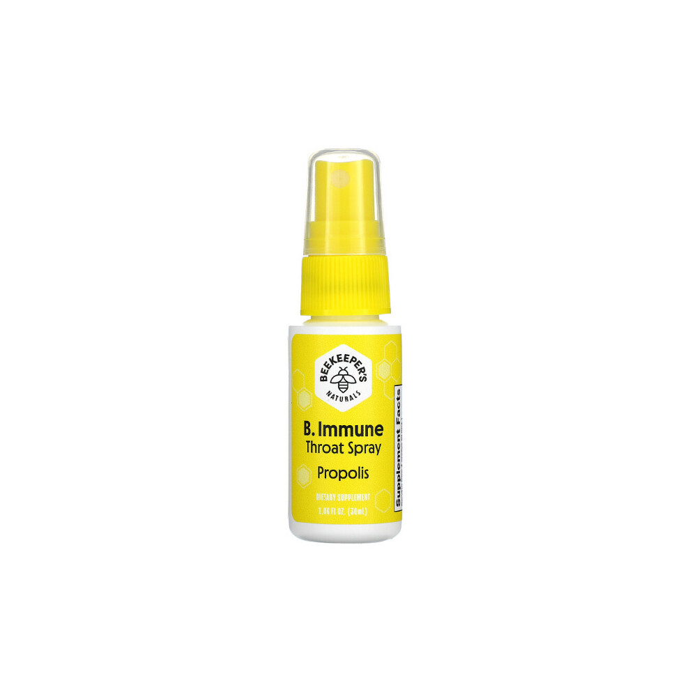 Beekeeper's Naturals , B. Immune, Propolis Throat Spray, 30Ml