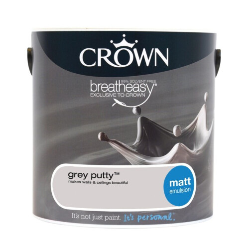Crown Crown Matt Breatheasy Solvent Free - GREY PUTTY - 2.5L