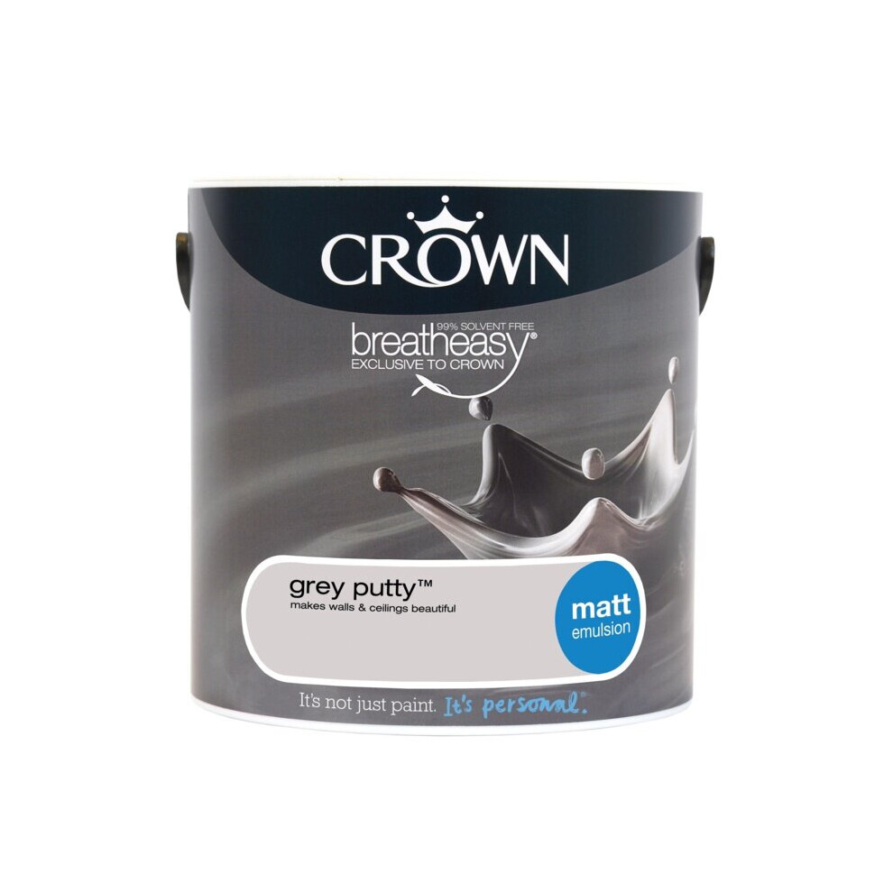 Crown Matt Breatheasy Solvent Free - Putty - 2.5L Grey