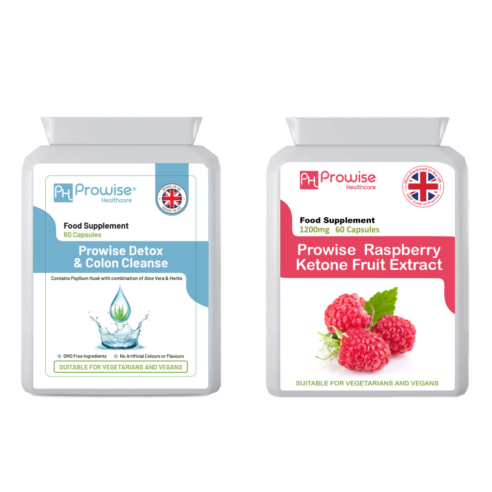Raspberry with Colon Cleanse Detox - UK Manufactured GMP Guaranteed Quality Assurance 