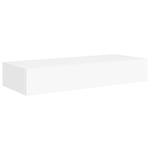 VidaXL vidaXL Wall-mounted Drawer Shelf White MDF Wall CabinetFloating Shelf Set 1