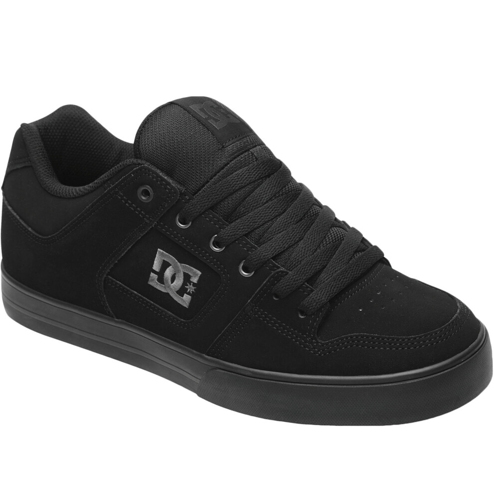 (11.5 UK, Black/Pirate Black) DC Shoes Mens Pure Leather Low Top Skateboarding Trainers Sneakers Shoes