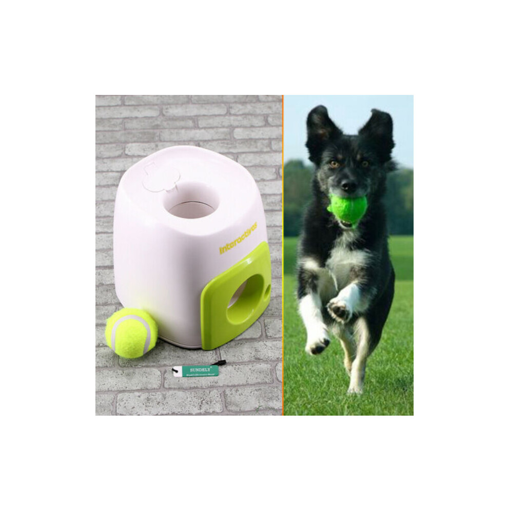 Automatic Interactive Throw Ball Dog Pet Training Fetch Tennis