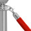Costway 6 Polished Steel Queue Rope Barrier Posts Stands Crowd Control Stanchion 1.5M 5