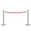 Costway 6 Polished Steel Queue Rope Barrier Posts Stands Crowd Control Stanchion 1.5M 15