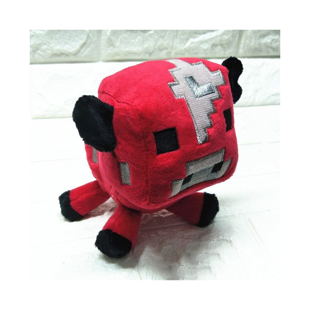 (Red Cattle) Minecraft Plush Toys Minecraft Creeper Enderman Wolf Soft Stuffed Kids Xmas Gift