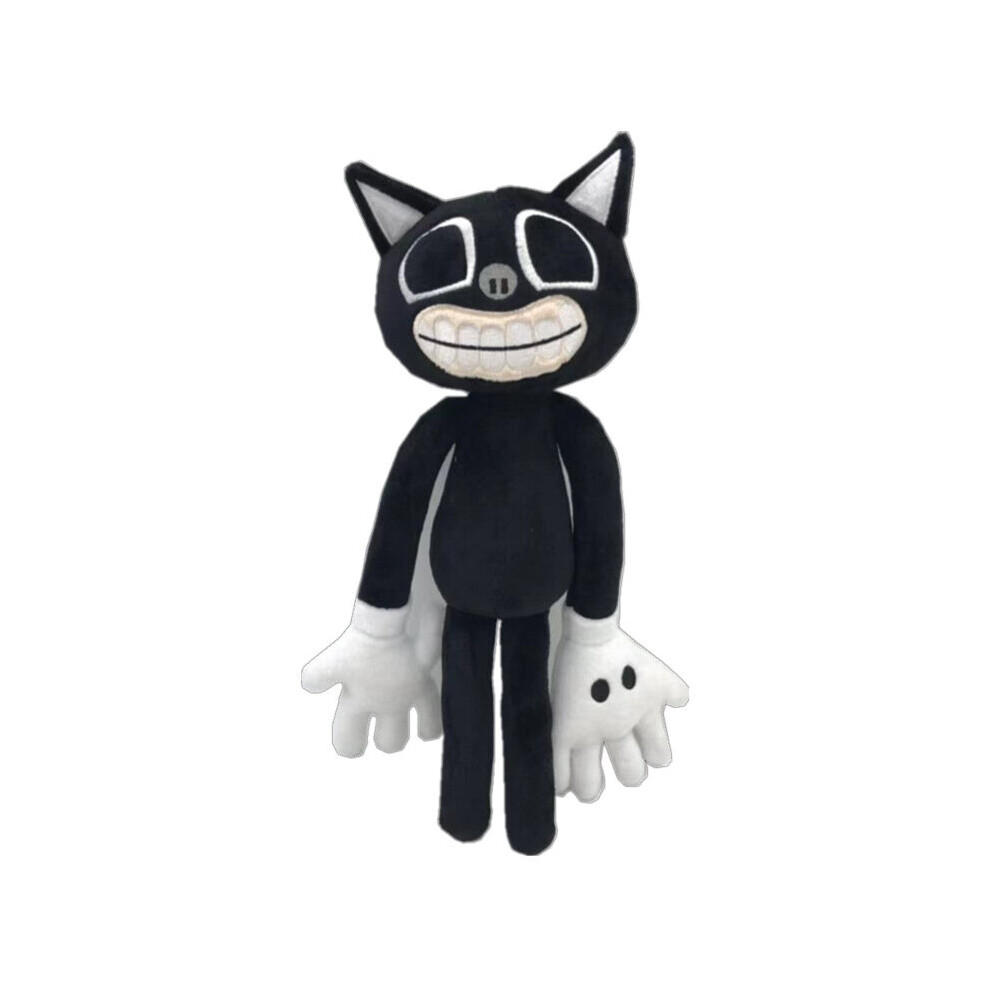 (30Cm/11.8Inch) Siren Head Series Cat Plush Toy Big Mouth Horror Character Stuffed Doll Black