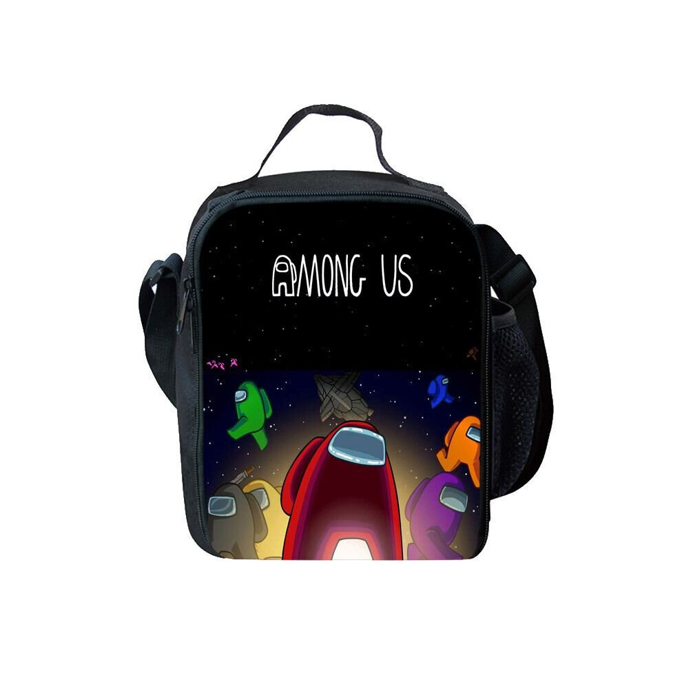 (Red) Among Us Kids Insulated Lunch Bag School Snack Box Travel Outdoor Lunchbox Gifts