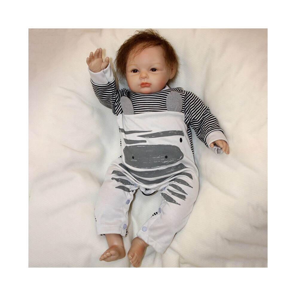 22" Reborn Doll Baby Soft Silicone Newborn Dolls Kids Gift