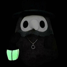 Plush Dolls Toys Props Hand GLOW IN DARK Plague Doctor Soft Plush Doll Kids Gift