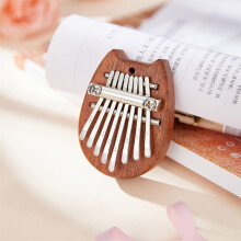 (B) 8 Keys Mini Kalimba, Wood Thumb Piano Marimbas Finger Piano with lanyard Keyboard Musical Instrument for Kids and Adults Beginners (Style A)