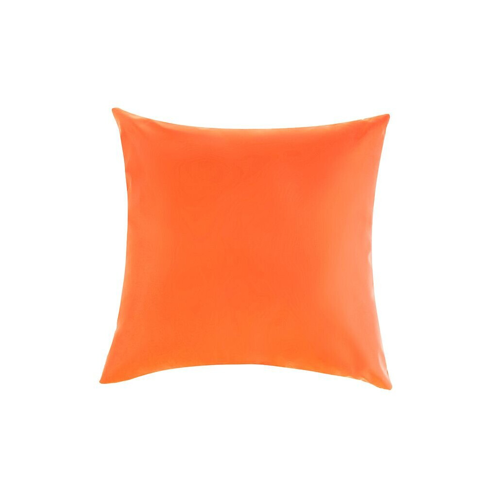 (Orange) Waterproof Garden Cushion Cover Solid Colour Furniture Cane Bench Outdoor Indoor