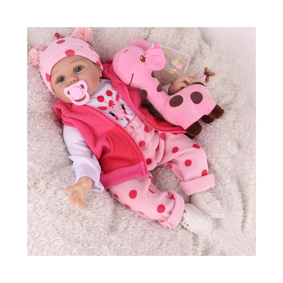 Reborn Baby Dolls 21.6” Real Life Silicone Vinyl Realistic Handmade Girl Newborn