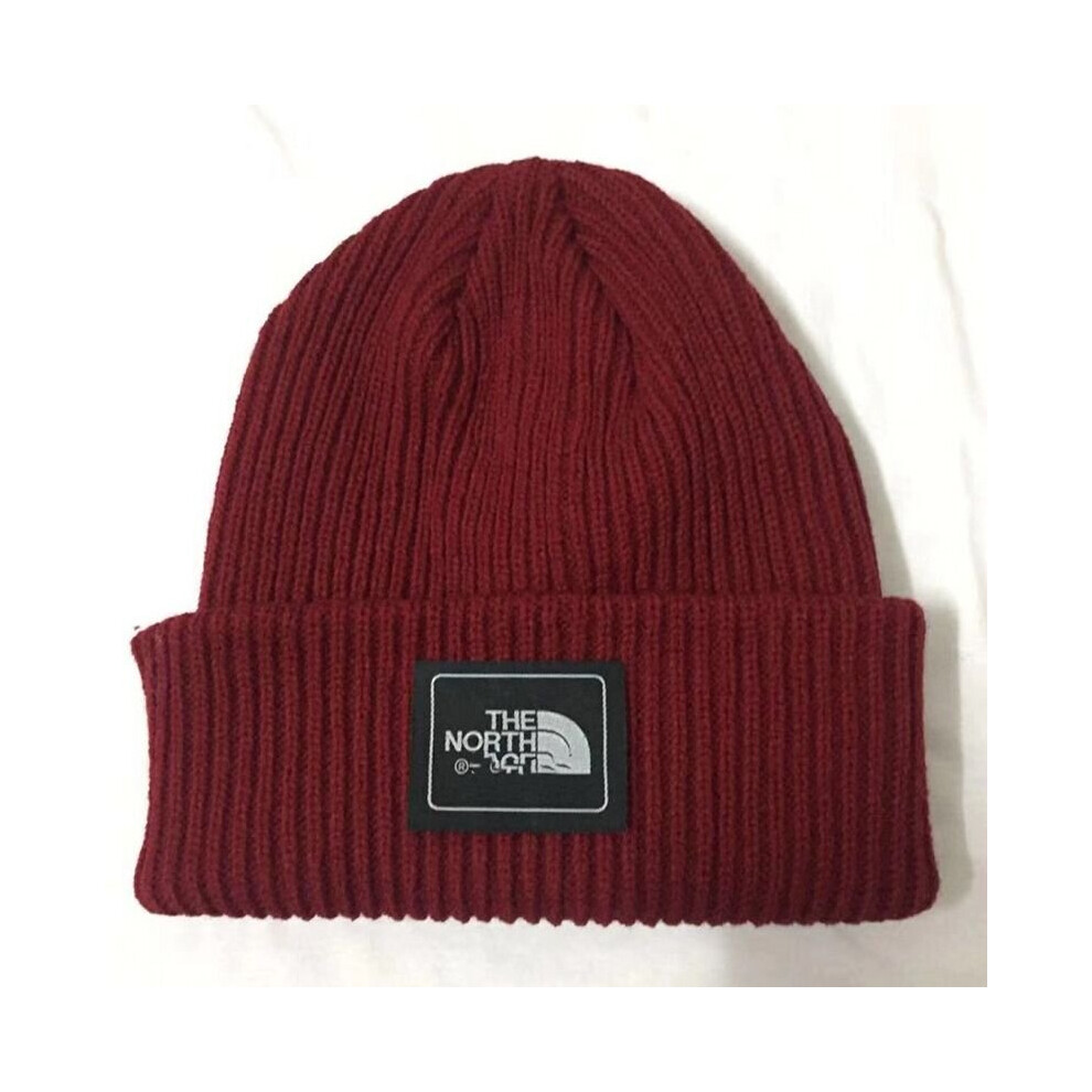 (Wine ) Cuff Beanie Plain Knit Hat Winter Solid Cap Slouchy Skull Ski Warm Men Woman Red
