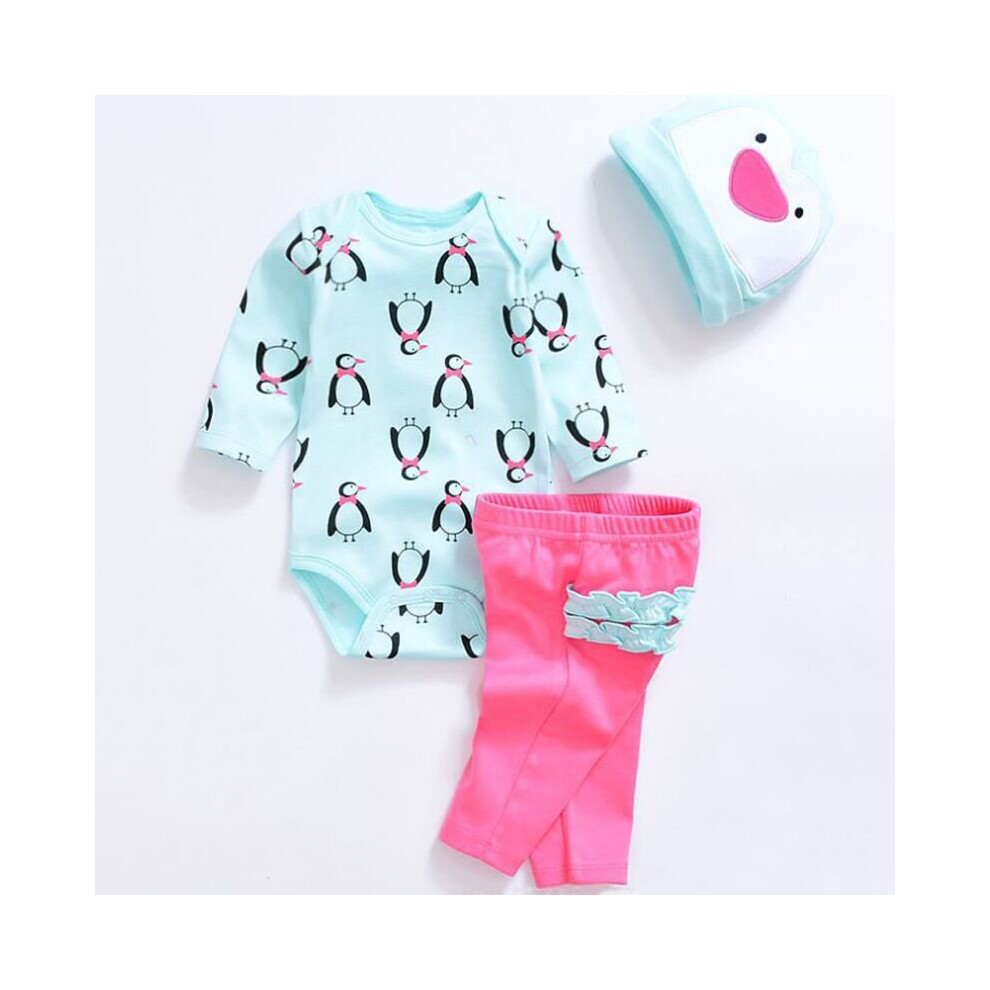 (#10 Penguin) 22''-23'' Reborn Baby Girl Boy Lifelike Baby Dolls Romper Dress Clothes for Doll