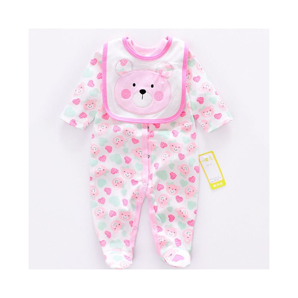 (#5 Bear) 22''-23'' Reborn Baby Girl Boy Lifelike Baby Dolls Romper Dress Clothes for Doll