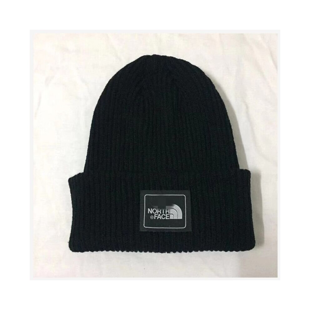 (Black) Cuff Beanie Plain Knit Hat Winter Solid Cap Slouchy Skull Ski Warm Men Woman