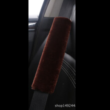 (Coffee) Car Seat Belt Pads Safety Cushion Shoulder Strap Covers Harness For Adults Kids