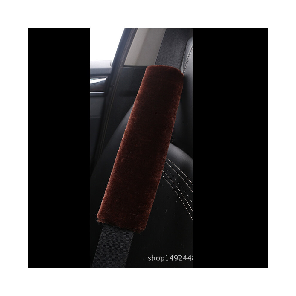 (Coffee) Car Seat Belt Pads Safety Cushion Shoulder Strap Covers Harness For Adults Kids 693433269658