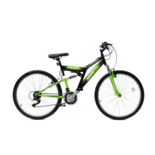 Basis 2 Full Suspension Mountain Bike 26" Wheel 18 Speed Black Green