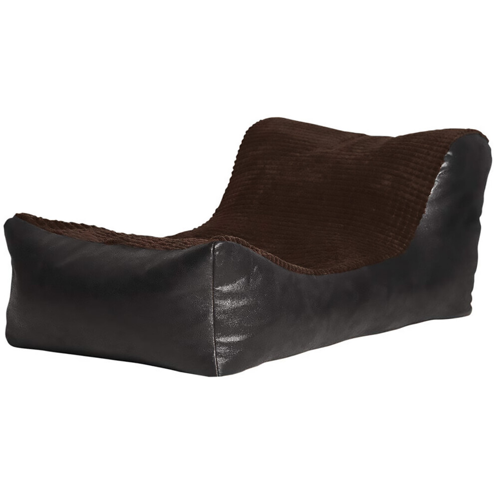 (Chocolate, Black) Large Comfortable Fabric Lounger Bean Bag